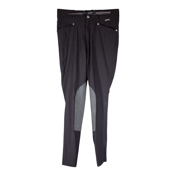 Kerrits Riding Pants Equestrian Knee Patch Breeches Black Womens Medium